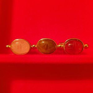 Bar Brooch with Semi Precious Stones